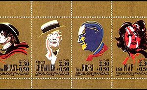 Carnet Sellos Francia Año 1990 Nº 2655. Personajes de la Canción
