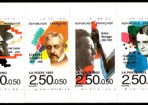 Carnet Sellos Francia Año 1992 Nº 2753. Personajes Músicos