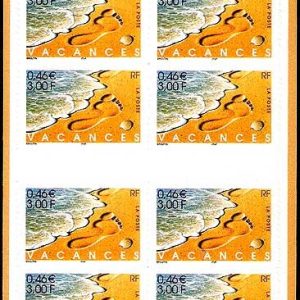 Carnet Sellos Francia Año 2001 Nº 3400 A. Vacaciones