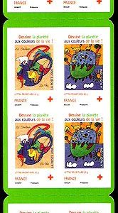 Carnet Sellos Francia Año 2008 S/N. Cruz Roja