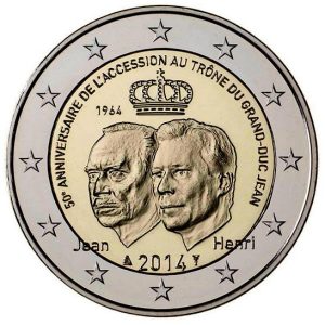 Moneda 2 euros de Luxemburgo 2014 Duque Jean