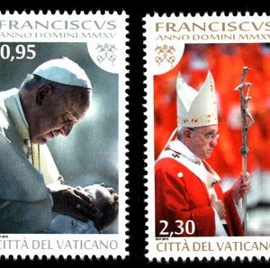 Serie sellos Vaticano 1680-83. Papa Francisco