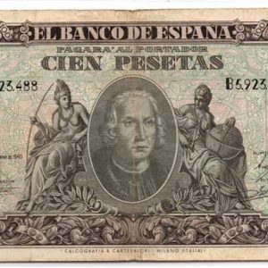 Billete Estado Español 0100 pesetas Madrid 1940 MBC+