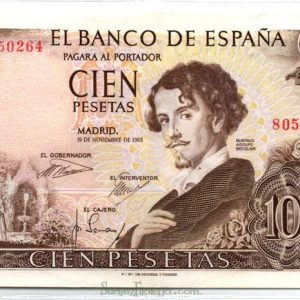Billete Estado Español 0100 pesetas Madrid 1965 SIN SERIE SC-