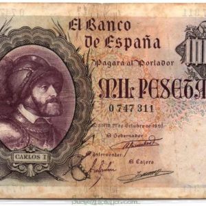 Billete Estado Español 1000 pesetas Madrid 1940 oct MBC-