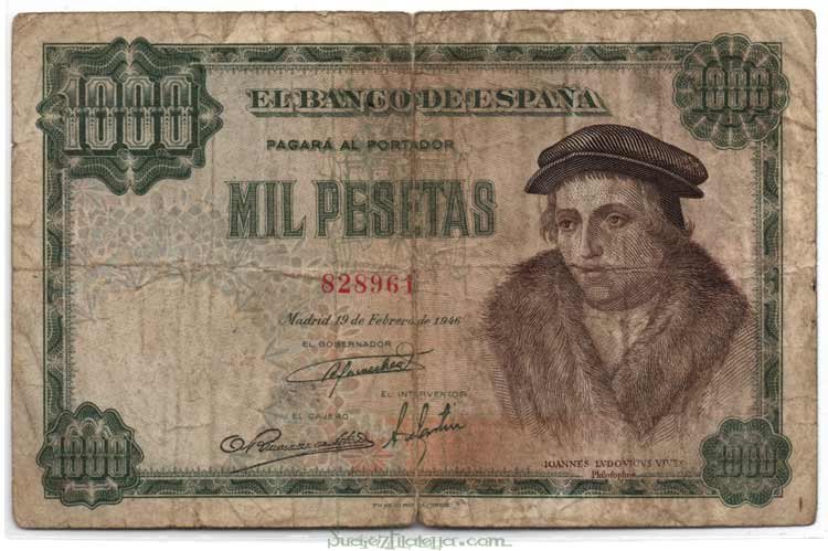 Billete Estado Español 1000 pesetas Madrid 1946 BC