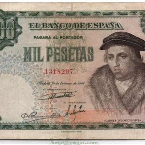 Billete Estado Español 1000 pesetas Madrid 1946 MBC