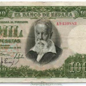 Billete Estado Español 1000 pesetas Madrid 1951 MBC