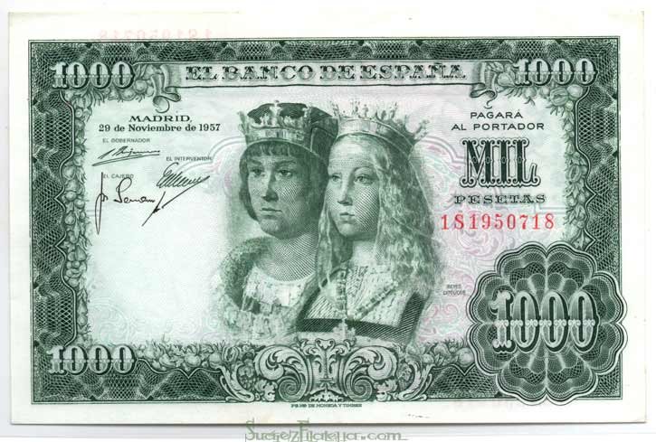 Billete Estado Español 1000 pesetas Madrid 1957 SC