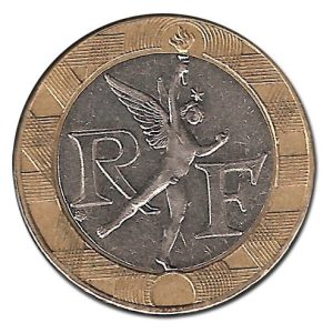 Moneda 010 Francos Francia 1991 MBC