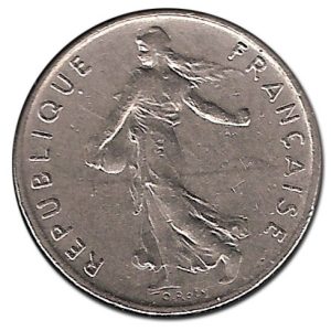 Moneda 0001/2 Franco Francia 1986 MBC