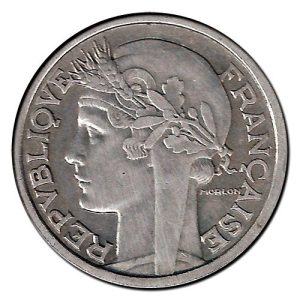 Moneda 002 Francos Francia 1947-B MBC
