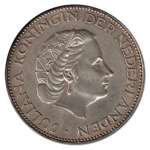 Moneda Holanda 2 y 1/2 Gulden 1959 MBC+