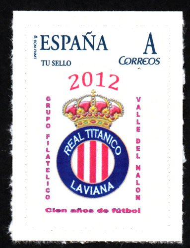 Sello Centenario Real Titánico de Laviana 1912