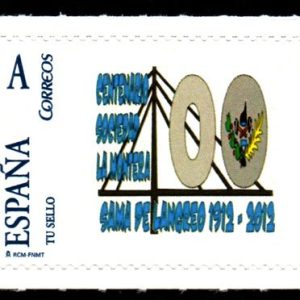 Sello de Centenario Sociedad La Montera. Sama de Langreo 2012