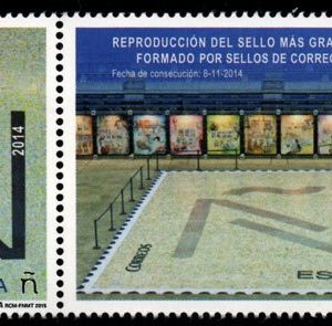 4973. Sello «un sello, un récord». Récord Guinnes