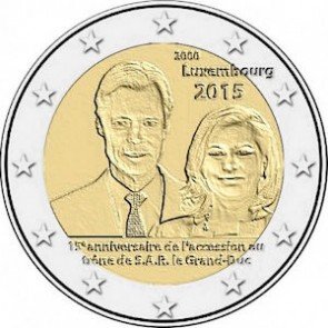 Moneda 2 euros de Luxemburgo 2015 Gran Duque Henry «holograma»