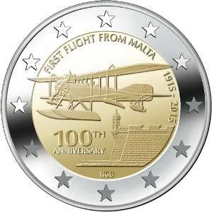 Moneda 2 euros de Malta 2015 Centenario Primer vuelo