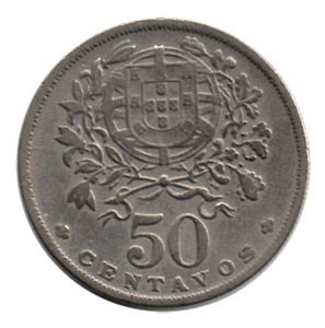Moneda Portugal  0,50 centavos 1944. MBC