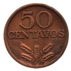 Moneda Portugal  0,50 centavos 1977. MBC