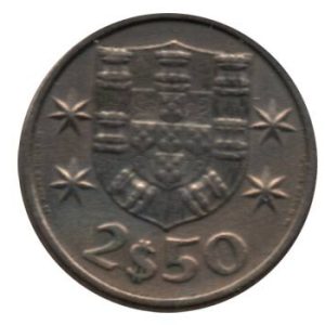 Moneda Portugal  002 1/2 escudos 1964 . MBC