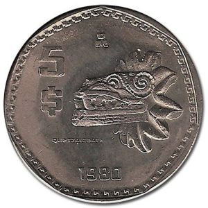 Moneda México 0005 pesos 1980.S/C