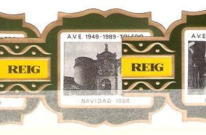 Serie Vitolas Reig. Navidad 1988. 3 Vitolinas