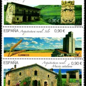 5005-07. Sello Arquitectura Rural. Casona,Silo y Masía