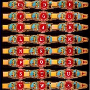 Serie Vitolas La Rica Hoja. Abecedario. 30 Vitolas