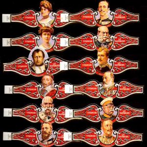 Serie Vitolas La Reforma. Reyes Políticos Tabacos Rec.12 Vitolas