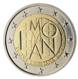 Moneda 2 euros de Eslovenia 2015 Asentamiento Romano de Emona