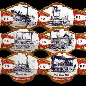 Serie Vitolas Washington. Locomotoras-F Rojo. 12 Vitolas