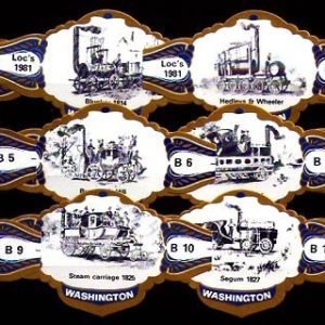 Serie Vitolas Washington. Locomotoras-B Azul. 12 Vitolas