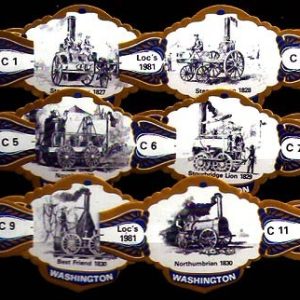 Serie Vitolas Washington. Locomotoras-C Azul. 12 Vitolas
