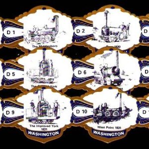 Serie Vitolas Washington. Locomotoras-D Azul. 12 Vitolas