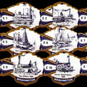 Serie Vitolas Washington. Locomotoras-E Azul. 12 Vitolas