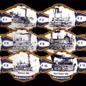 Serie Vitolas Washington. Locomotoras-F Azul. 12 Vitolas