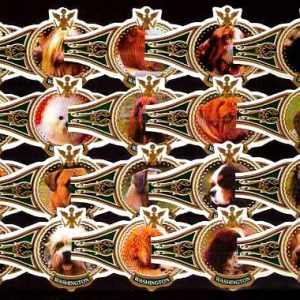 Serie Vitolas Washington. Perros Verde. 20 Vitolas