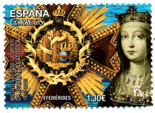 5021. Sello Bicentenario Real Orden Isabel La Católica