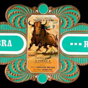 Serie Vitolas Rumbo. Cartel Taurino Verde. 18 Vitolinas Gigantes