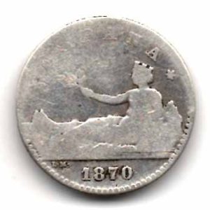 Moneda Gobierno Provisional 0,50 céntimos 1870 (SNM).BC-