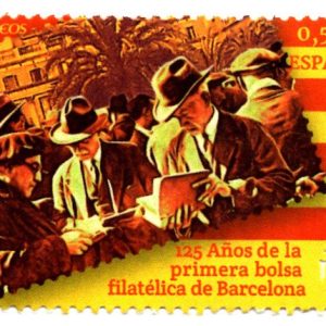 5050. Sello 125º Aniversario Primera Bolsa Filatélica. Efeméride