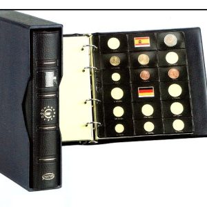 Album monedas EUROS (incluye cajetin). Pardo. Con hojas 755