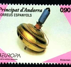 Serie sellos Andorra 430. Juguetes antiguos, baldufa 2015