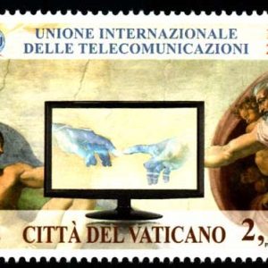 Serie sellos Vaticano 1692. Unión Internacional Telecomunicacion