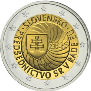 Moneda 2 euros de Eslovaquia 2016 Presidencia de la Unión