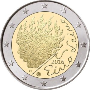 Moneda 2 euros de Finlandia 2016 Eino Leino