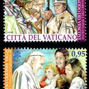 Serie sellos Vaticano 1693-94. Sinodo de Vescovi