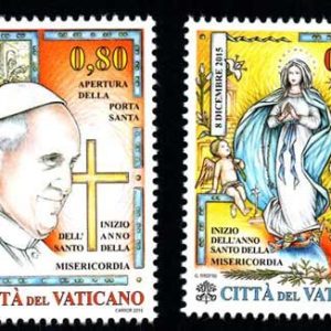 Serie sellos Vaticano 1705-06. Año Santo Misericordia