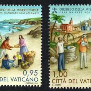 Serie sellos Vaticano 1718-19. Jubileo de la Misericordia